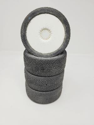 PNEUS MAGMA 2.0 GOMME BLEU MONTÉS SUR JANTES BLANCHES (4) - 5% D'USURES 6-MIK