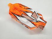 CARROSSERIE EB48 2.x BLANC/ORANGE FLUO PEINTE POUR EB48 2.0 - 2.1 - 2.2 TEKNO-RC