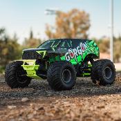 GORGON 4X2 MEGA 550 Brushed Monster Truck RTR avec batterie et chargeur, JAUNE - ARRMA