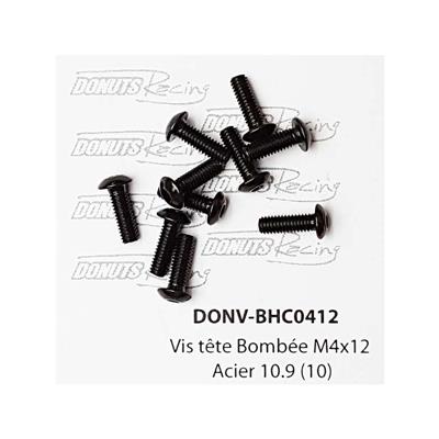 Vis têtes bombées M4x12 Acier 10.9 (10) DONUTS RACING