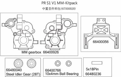 Kit mid-pack PR S1 RM PR RACING