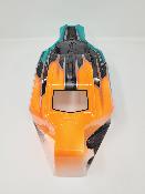 CARROSSERIE P2 ORANGE FLUO/GUN METAL/VERT EMEURAUDE PEINTE pour TEKNO EB/NB48 J-CONCEPTS