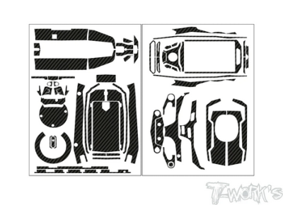 Stickers 3D carbone pour Flysky FS-G11P (la planche) T-WORK'S