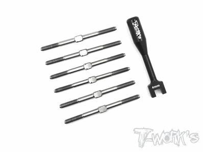 Kit de pas inversés titane pour Associated B6/B6.1 T-WORK'S