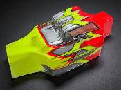 Carrosserie "JC P2" Rouge Fluo/Gun Métal/Jaune pour TEKNO NB/EB48 WS-LINE