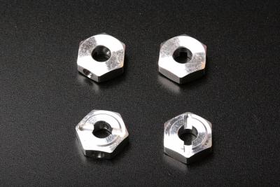 Hexagones de roues (12x4.2mm) silver (4) 4x2 PR RACING