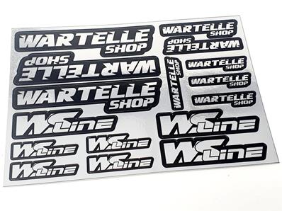 Planche de stickers Noir chromé (15.5 x 10.5cm) WARTELLE-SHOP