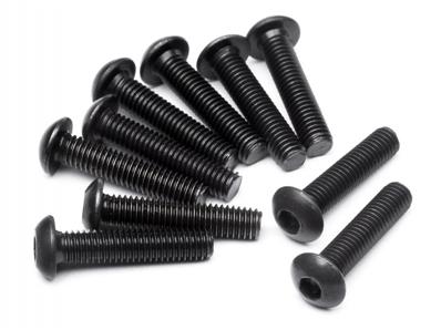 Vis BTR têtes bombées 3x14mm (10) HB RACING