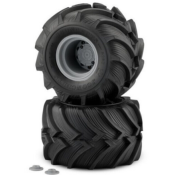 Pneus Fling Kings - Monté/collé - gomme Jaune  (Traxxas Maxx & LMT) J-CONCEPTS