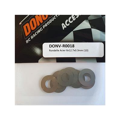 Rondelles acier 6x12.7x0.3mm (10) DONUTS RACING