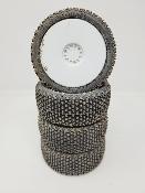 PNEUS MEGABLOCK GOMME ZR T3 SOFT MONTÉS SUR JANTES BLANCHES (4) - 5% D'USURES TPRO
