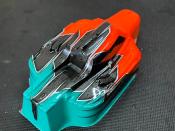 Carrosserie "MYSTRAL" Orange Fluo/Gun Métal/Turquoise Universel WS-LINE