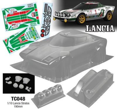 1/10 Carrosserie Lancia Stratos, 190mm (non peinte) TEAM C