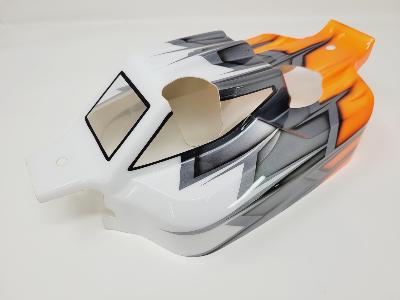 Carrosserie ST4-Falcon peinte Blanc/Gun Métal/Orange Fluo pour Sworkz S35-4 Nitro SWORKZ