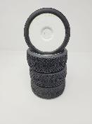 PNEUS BLACKHOLE GOMME CLAY SOFT MONTÉS SUR JANTES BLANCHES (4) - 5% D'USURES MATRIX TYRES