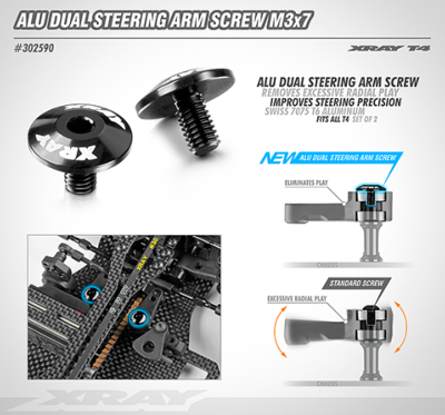 Vis alu de sauve servos M3x7 (2) X-RAY