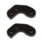 Caster Block Link Mount Set, +1mm, carbon fiber B7/B7D TEAM-ASSOCIATED