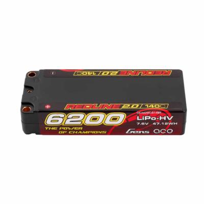 Lipo REDLINE 2.0 Mid Size 2S HV 7.6V 140C 6200 mAh GENS ACE
