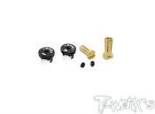Cache-connecteurs noirs/noirs longs + PK 5mm (2+2) T-WORK'S