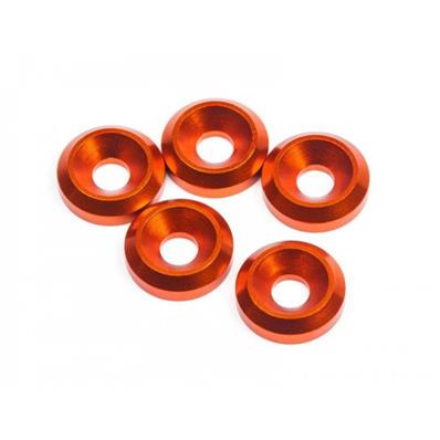 Rondelles coniques oranges M3 (5) HB RACING