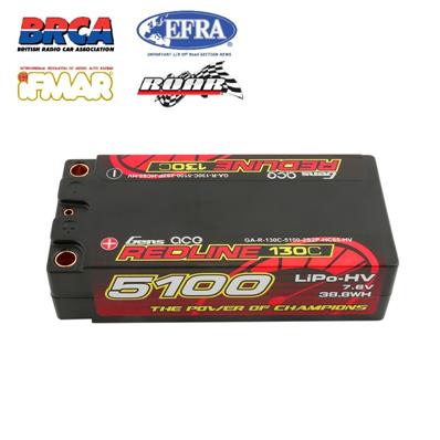 Accu Lipo shorty 5100 130c 7.6v 2S2P GENS-ACE