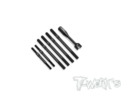 Kit de pas inverses Titane Noirs pour Tekno EB48 2.2 (6pcs+clé) T-WORKS