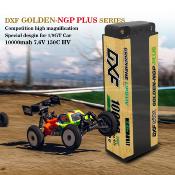 PACK 2x Lipo Batterie 2S 7.6V 10000mAh 150C Gold-NGP 5mm avec cordon DEAN DXF-POWER
