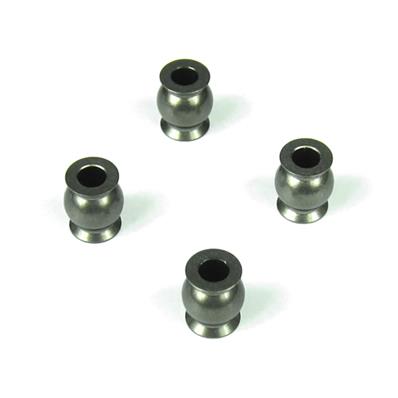Pivot balls (6.8mm, flanged, outside camber aluminium) (4) TEKNO-RC
