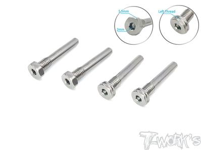 Clous de fixations d'amortisseurs titane pour Associated (4pcs) T-WORK'S