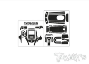 Stickers 3D carbone pour radio Futaba T3PV (la planche) T-WORK'S