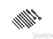 Kit de pas inverses Titane Noirs pour Tekno NB48 2.2 (7pcs+clé) T-WORKS