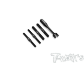 Kit de pas inverses Titane Noirs pour Sworkz S35-4E-EVO (4pcs+clé) T-WORKS