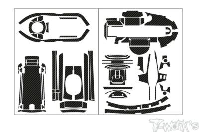 Stickers 3D carbone pour radio Futaba T6PV (la planche) T-WORK'S