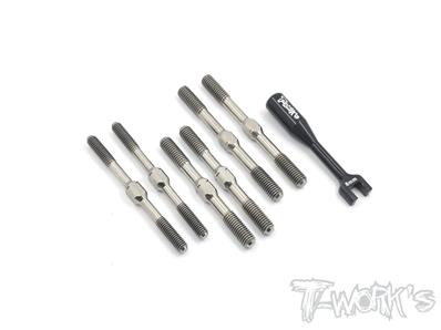 Kit de pas inversés titane pour Tekno RC EB48.4 (6 pièces) T-WORK'S