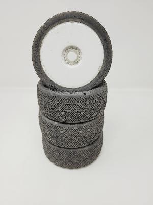 PNEUS DOUBLE BAR GOMME SILVER MONTÉS SUR JANTES BLANCHES (4) - 5% D'USURES JCONCEPTS