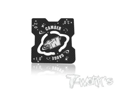 Jauge de Carrossage en Carbone 1/8 & 1/10 (1-3 Degrés) T-WORK'S