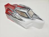 CARROSSERIE S15 BLANC/SILVER/ROUGE METAL PEINTE POUR TEKNO EB48 2.0 J-CONCEPTS