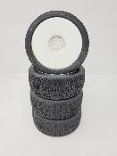 PNEUS MISTIK 2 GOMME BLEU MONTÉS SUR JANTES BLANCHES (4) - 5% D'USURES 6-MIK