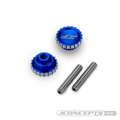 Molette de fixation BLEU et vis 4-40 de pouces pour RC10 et RC10T J-CONCEPTS