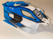 Carrosserie VISION THERMIQUE pour Associated RC8B3.1/2 - Blanc/Bleu BITTYDESIGN