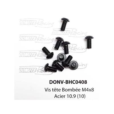 Vis têtes bombées M4x8 Acier 10.9 (10) DONUTS RACING