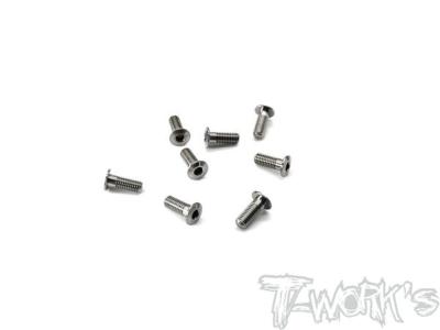 Vis titane 3x8mm têtes Low-profile (8) T-WORK'S