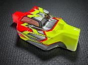 Carrosserie "JC P2" Rouge Fluo/Gun Métal/Jaune pour XRAY XB8 WS-LINE