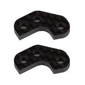 Caster Block Link Mount Set, -3mm, carbon fiber B7/B7 TEAM-ASSOCIATED