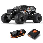 GORGON 4X2 MEGA 550 Brushed Monster Truck EN KIT avec batterie et chargeur, NOIRE - ARRMA