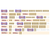Kit complet de vis acier nitride doré pour Associated B7/B7D (111pcs) T-WORK'S