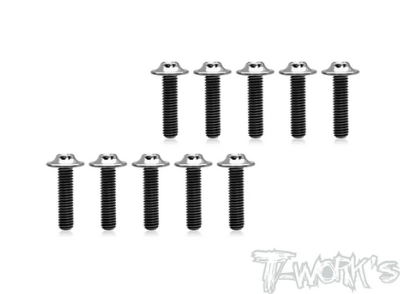 Vis titane têtes UFO 3x12mm (10) T-WORK'S