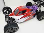 Carrosserie VS2 Blanc/Rouge/Violet métal peinte pour VS2 HOBAO RACING