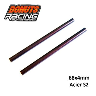 Axes de triangles Av/Ar 4x68mm Acier S2 (2pcs) pour Losi Eight X2/X2E DONUTS RACING