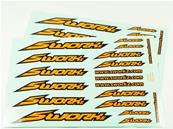 Planche stickers logo speed Orange Fluo (2) SWORKZ